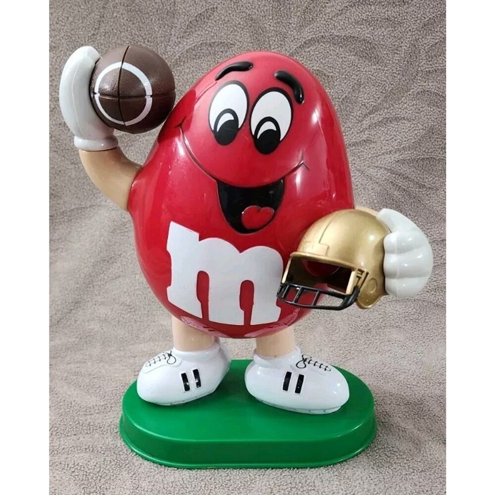 M&M Sport Red Football Candy Dispenser 1995 , Vintage0